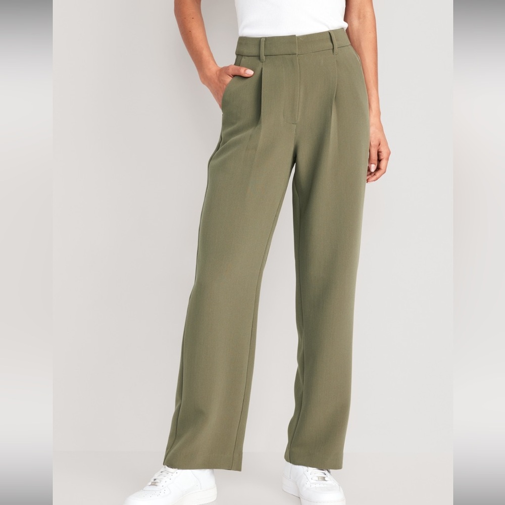 High waisted wide leg pants